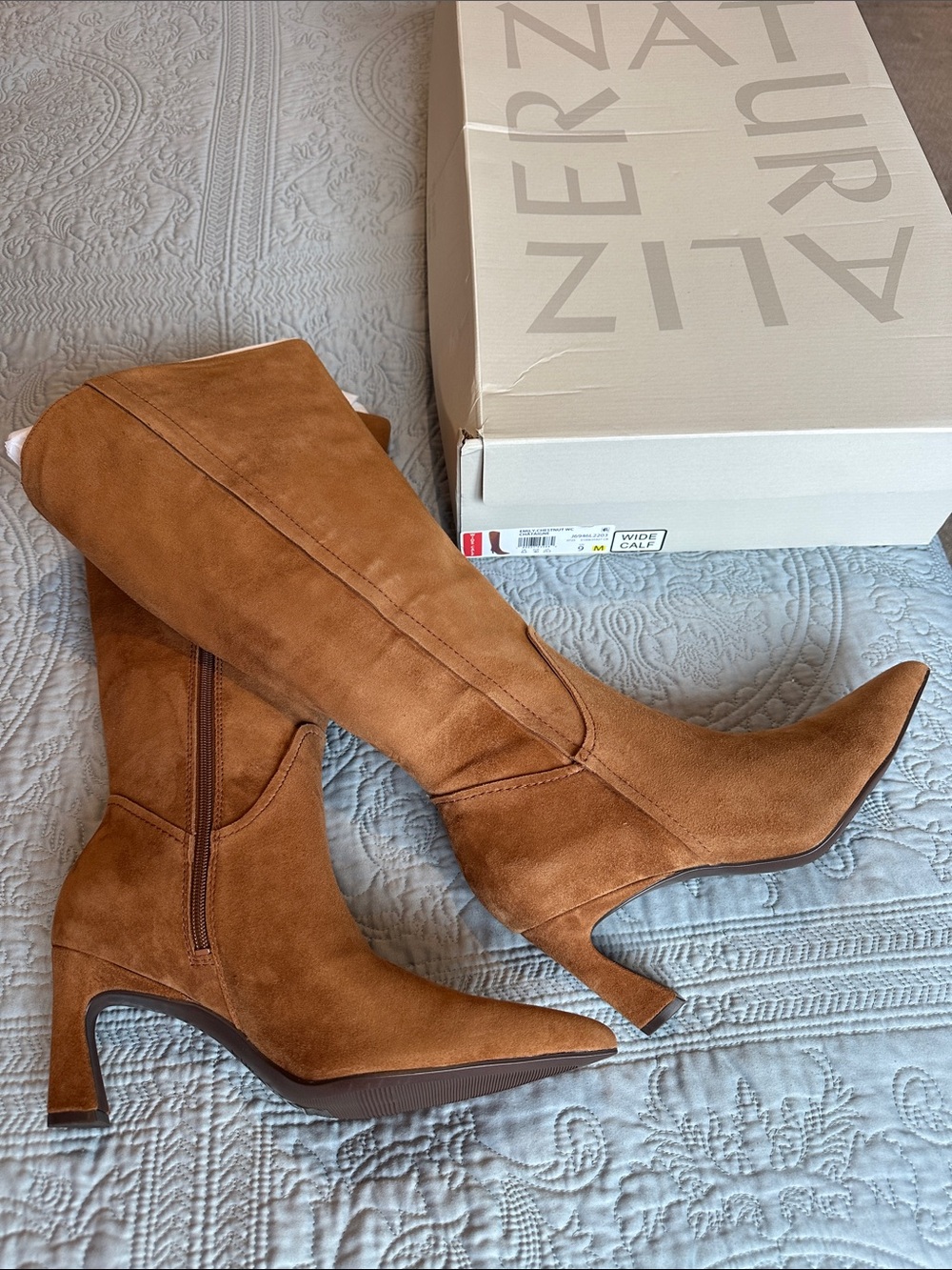 Naturalizer Emily tall boot, chestnut, 9, wide calf - Picture 7 of 7